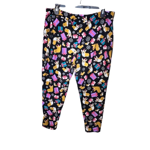 Terra & Sky Women's Welsh Corgi Santa Christmas Leggings Pants - Picture 6 of 12